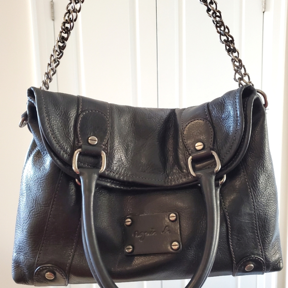 Agnes B Voyage Leather 2 Way Bag
